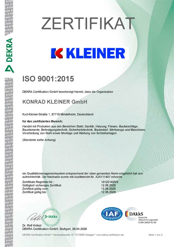 ISO-Zertifikat